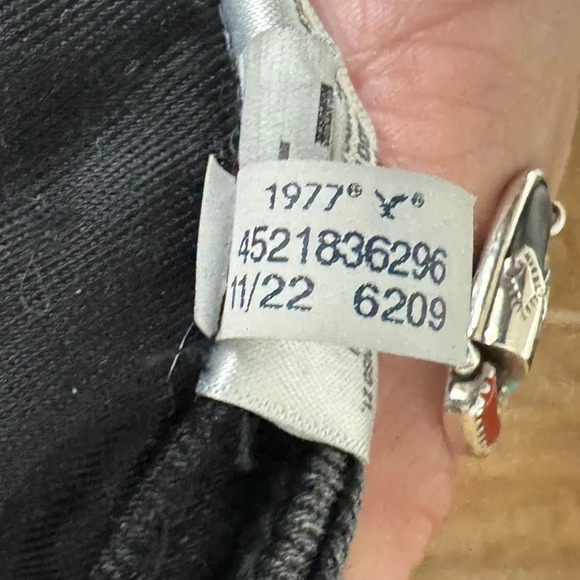 American Eagle AE AirFlex Patched Slim Skinny Straight Jean Style #: 6209 30/30 - Picture 11 of 14